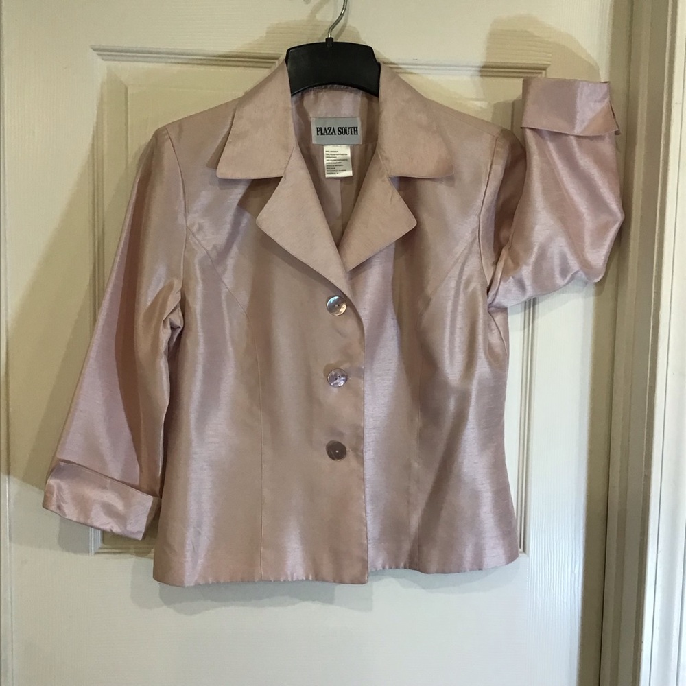 Vintage light pink jacket, 3/4 sleeve, size 8